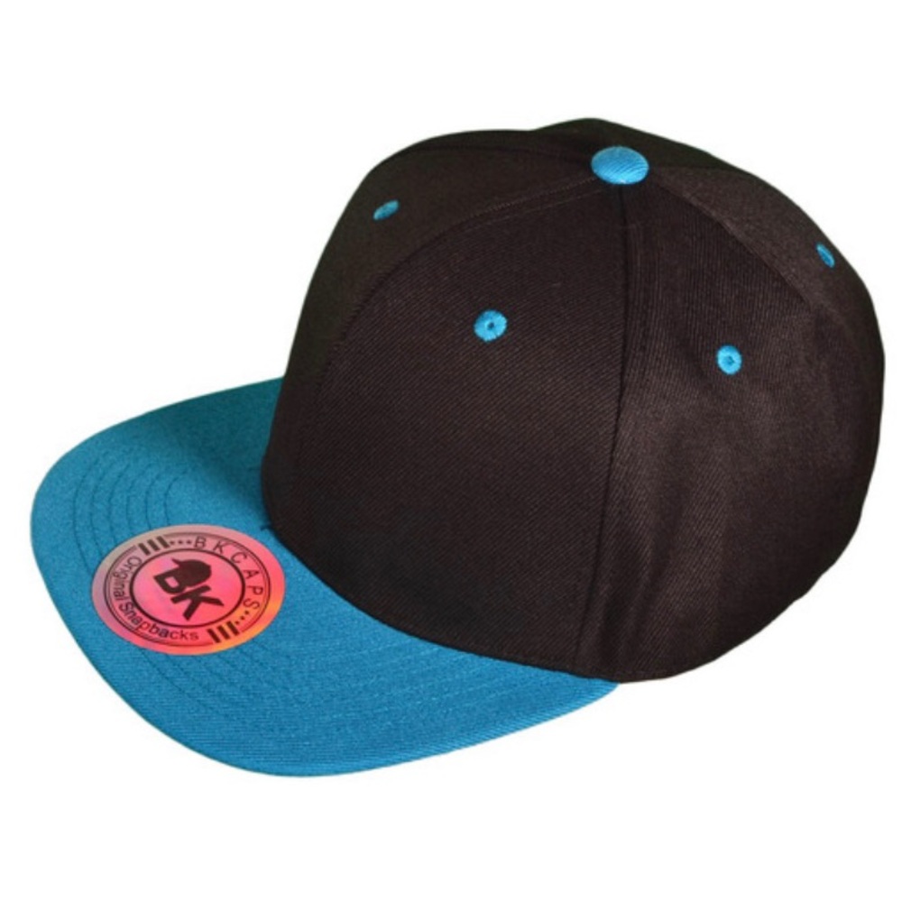 💖 AQUA & BLACK Snap Back Trucker Hat